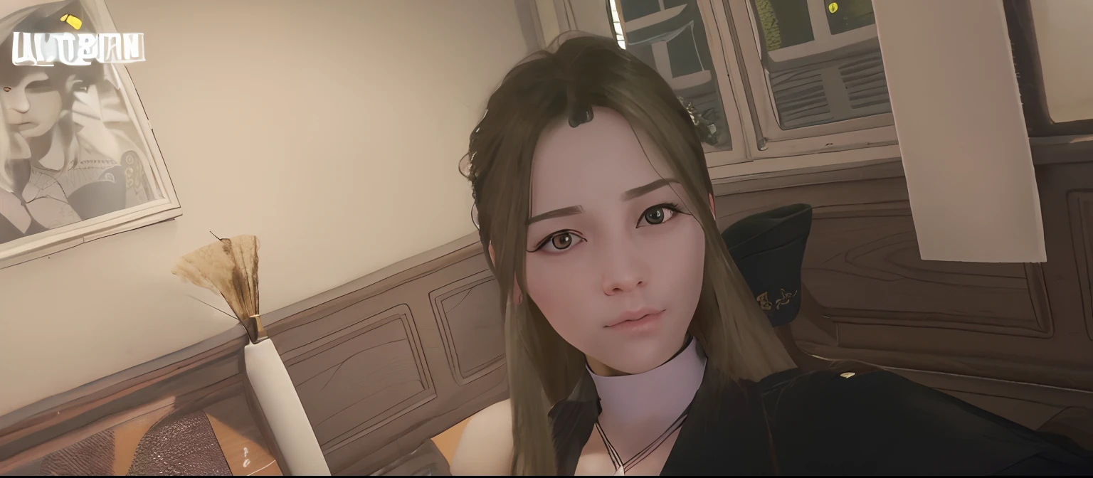 there is a woman with long hair and a necklace on her neck, detailed unblurred face, [ 4 k photorealism ]!!, character close up, hyperrealistic teen, [ 4 k photorealism ]!!!, highly_detailed_face!!!, with very highly detailed face, close up character, close up face, second life avatar, close up head shot, in game