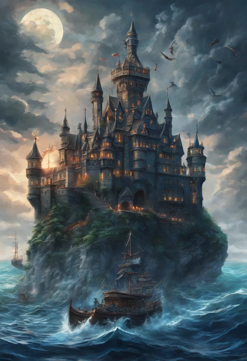 Castlevania Castle,There is a title "Castlevania" In the middle