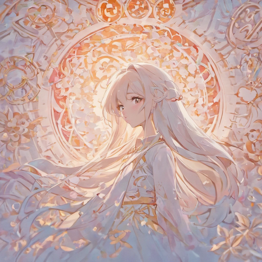 (White background:1.4),(Silhouette of a girl's head, Eyes closed, colorfull long hair, Oriental elements),(Chinese illustration:1.3,paper art:1.3, Quilted paper art:1.2),( reasonable design, Clear lines, High sharpness,Best quality, Very detailed, Masterpiece, movie light effect, 4K )