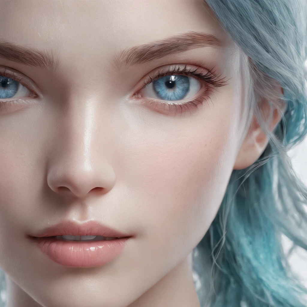 High quality, Best Quality, Photorealistic, Raw photo, Realistic, Ultra-realistic 8K CG, Ultra Detail, High Definition, masterpiece, concept art by Carne Griffiths , 1 girl, 26year old, Beautiful face of a woman, Soft face, Elegant, Long hair, Blue eyes, Light blue aqua eyes, close up, Intricate details, Detailed textures, Fine details, Front face , Female Natural Body, Sexy, Very beautiful young woman face, naked, You can see your slippery in full.