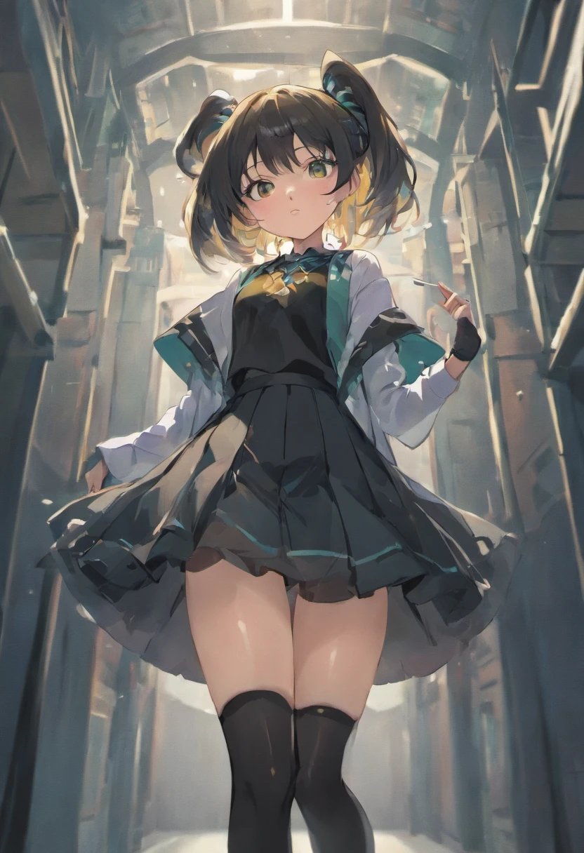 Ultra-high rendering,see-through shirts,Black mini-short hip skirt,black lence stockings,black heels,Chest propped up transparent shirt,Facial fascination,Do not wear underwear and underwear,Butt up