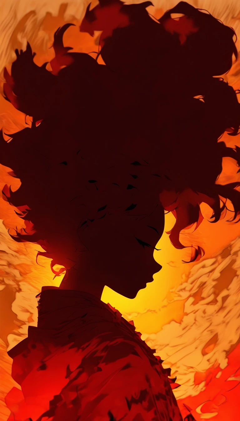 (Silhouette art,incision:1.6)
(((arte em papel cortado,A world where only black exists:1.3)
(Cowboy shot),1 girl,Solo,
(Kimono girl,profile:1.2),White, Clear and beautiful face,Behind the sunrise,Hair
break
(rosette、viola Reddish:6.1)
Textured glass background,