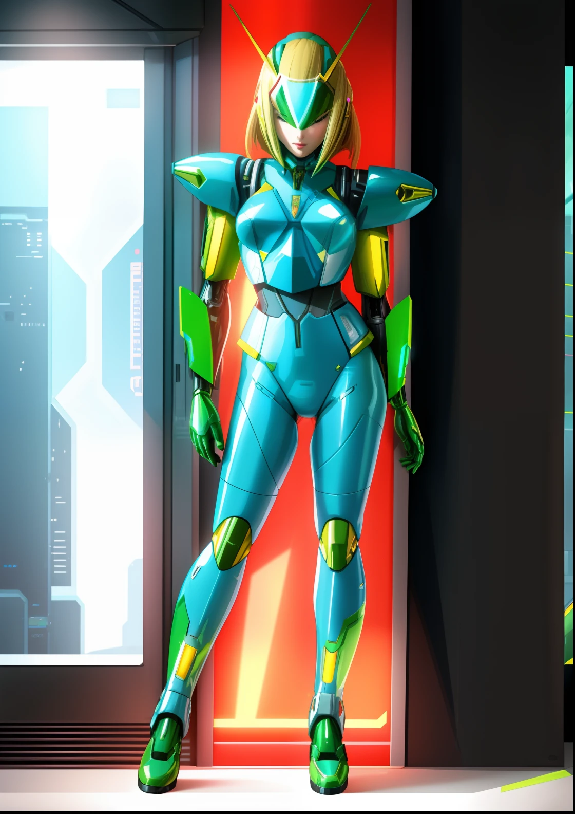 Close up portrait of a woman in a suit with a helmet, as a retro futuristic heroine, gynoid cyborg body, as a retrofuturistic heroine, samus aran bioorganic varia suit, Girl in Mecha Cyber Armor, full body zenkai! asuka suit, Samus Allan, zero suit samus, retrofuturistic female android, Samus