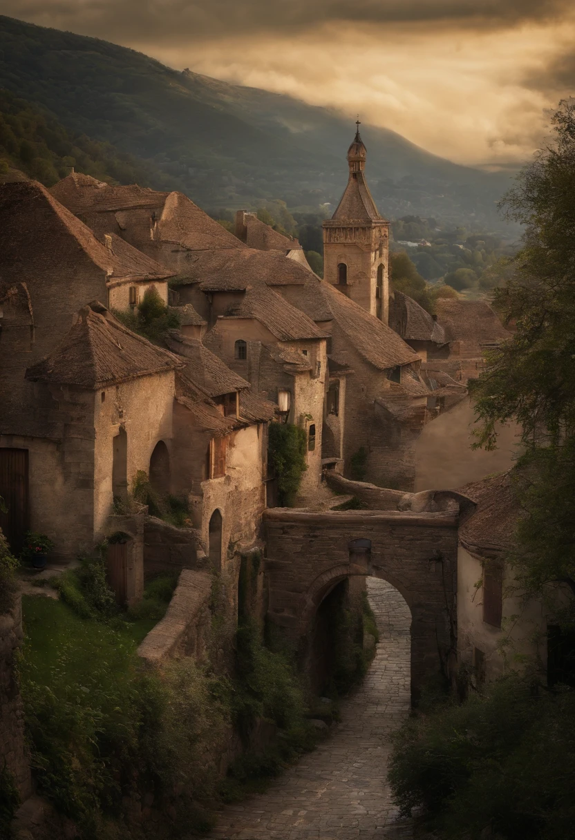 Medieval fantasy town, enorme ciudad, hermosa ciudad con jardines, monumentos, palacios y bellos edificios, Magnificent fantasy city