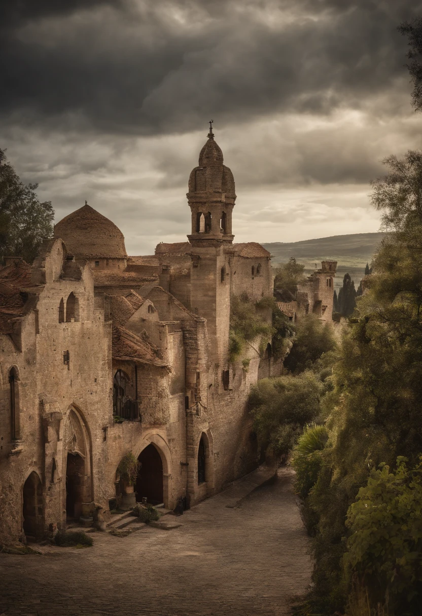 Medieval fantasy town, enorme ciudad, hermosa ciudad con jardines, monumentos, palacios y bellos edificios, Magnificent fantasy city