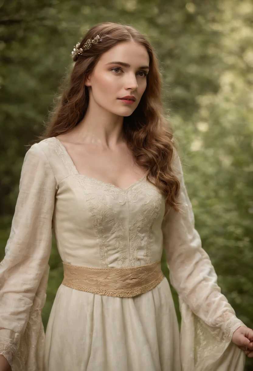 (((uma ferida avermelhada profunda atravessa sua bochecha esquerda))) tez justa, mulher em torno de 19 anos, cabelos brancos naturais, olhos verdes distintos, vestindo kohl, slender and graceful, Beautiful, luz de velas em um ambiente medieval, Ultra sharp focus, tiro realista, roupas femininas medievais, cores tetradicas (cicatriz:1.4)