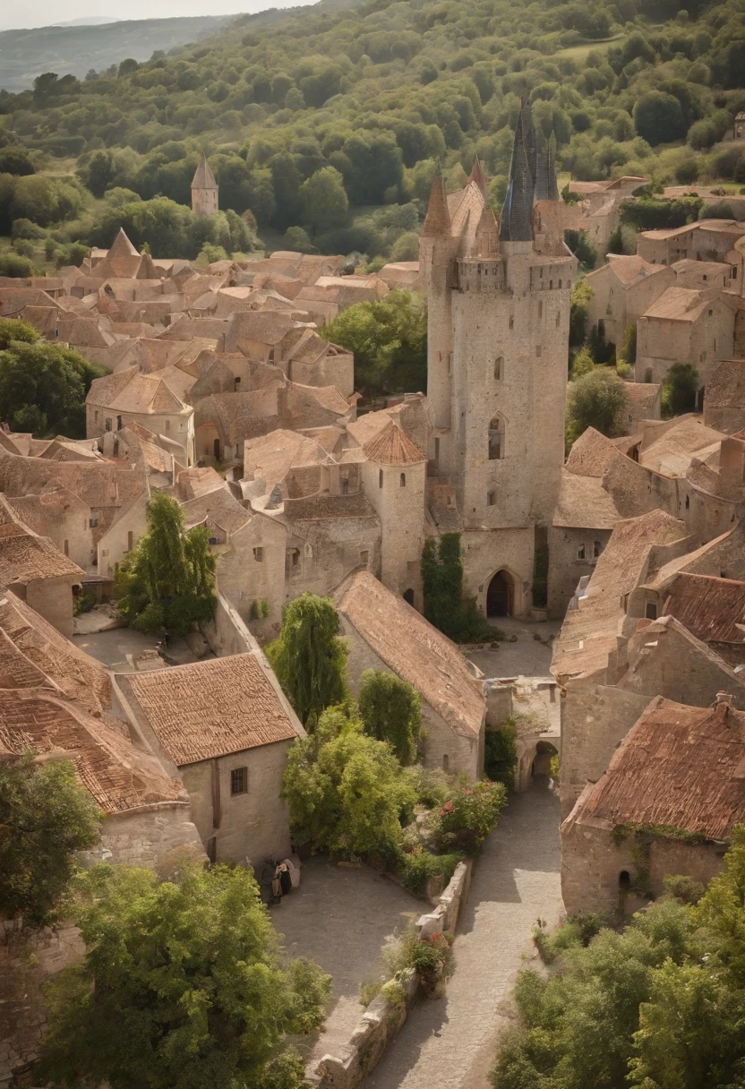 Medieval fantasy town, enorme ciudad, hermosa ciudad con jardines, monumentos, palacios y bellos edificios, Magnificent fantasy city