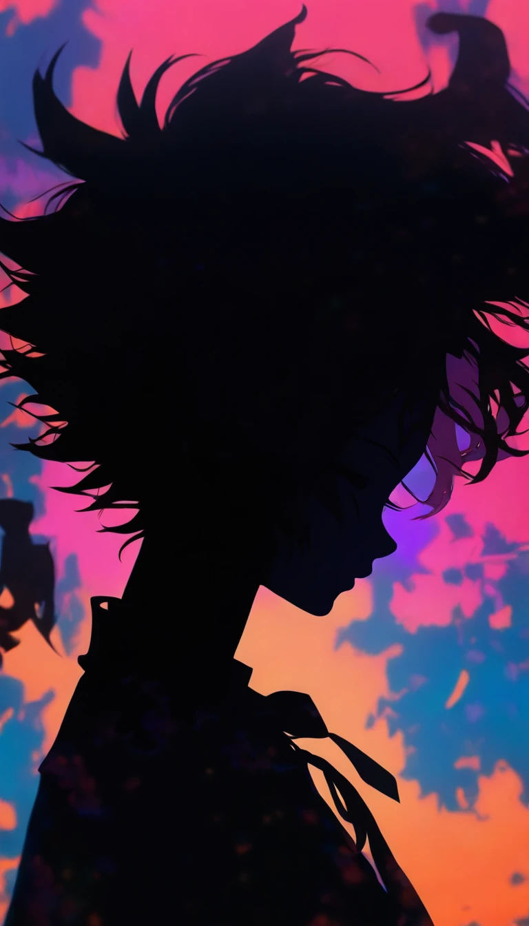 (Silhouette art,incision:1.6)
(((arte em papel cortado,A world where only black exists:1.3)

(Cowboy shot),1 girl,Solo,long whitr hair
(Kimono girl,profile:1.2),White, Clear and beautiful face,Behind the sunrise，hair

break
(rosette、viola　Reddish:6.1)
Textured glass background,