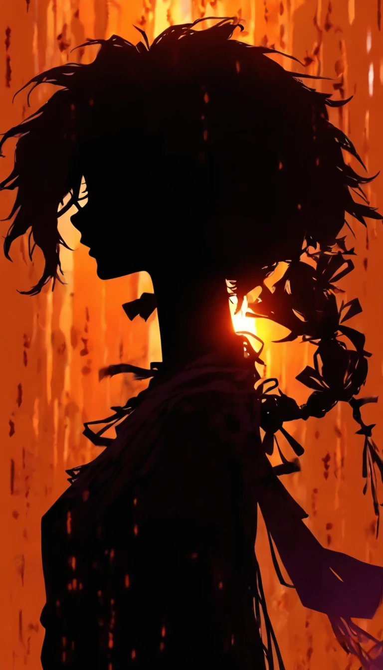 (Silhouette art,incision:1.6)
(((arte em papel cortado,A world where only black exists:1.3)
Kamimei，Amazing
(Cowboy shot),1 girl,Solo,long whitr hair
(Kimono girl,profile:1.2),White, Clear and beautiful face,Behind the sunrise，hair

break
(rosette、viola　Reddish:6.1)
Textured glass background,