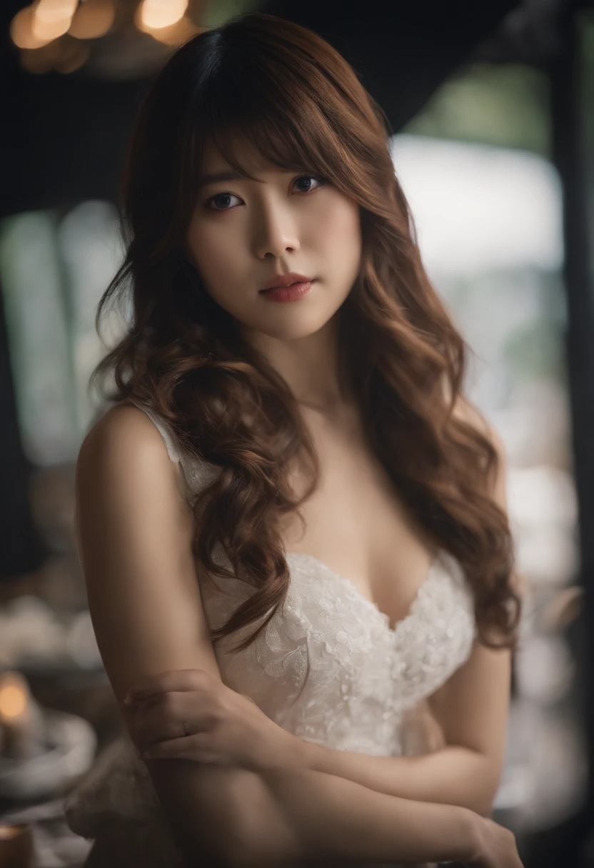 Haruna Kojima、NSFW、AKB48、Brown hair、Longhaire、Plump lips、D cup tits