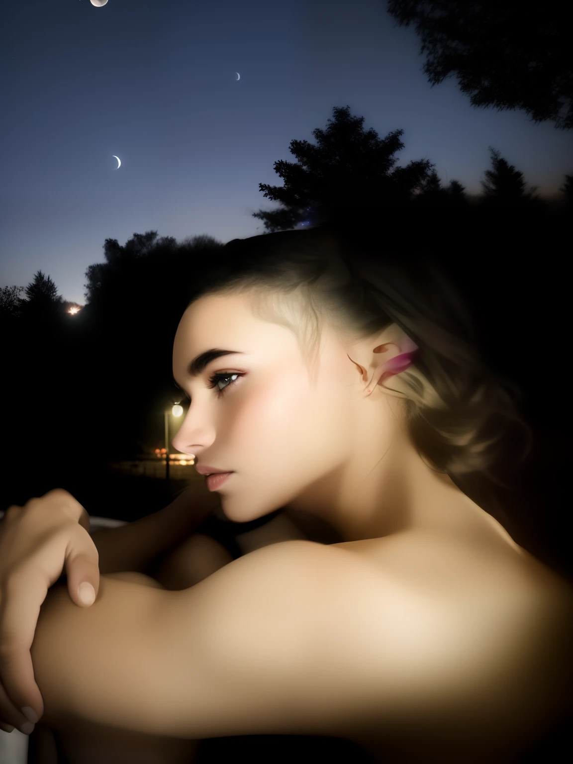 Change background with the beautiful night setting With realistic picture 4K quality