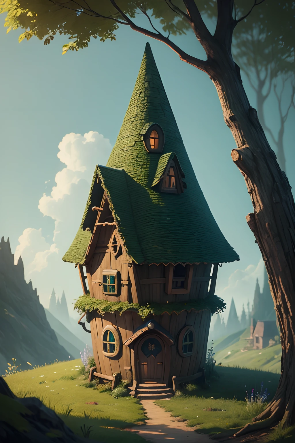 The fairy-tale house in which the wizard lives
