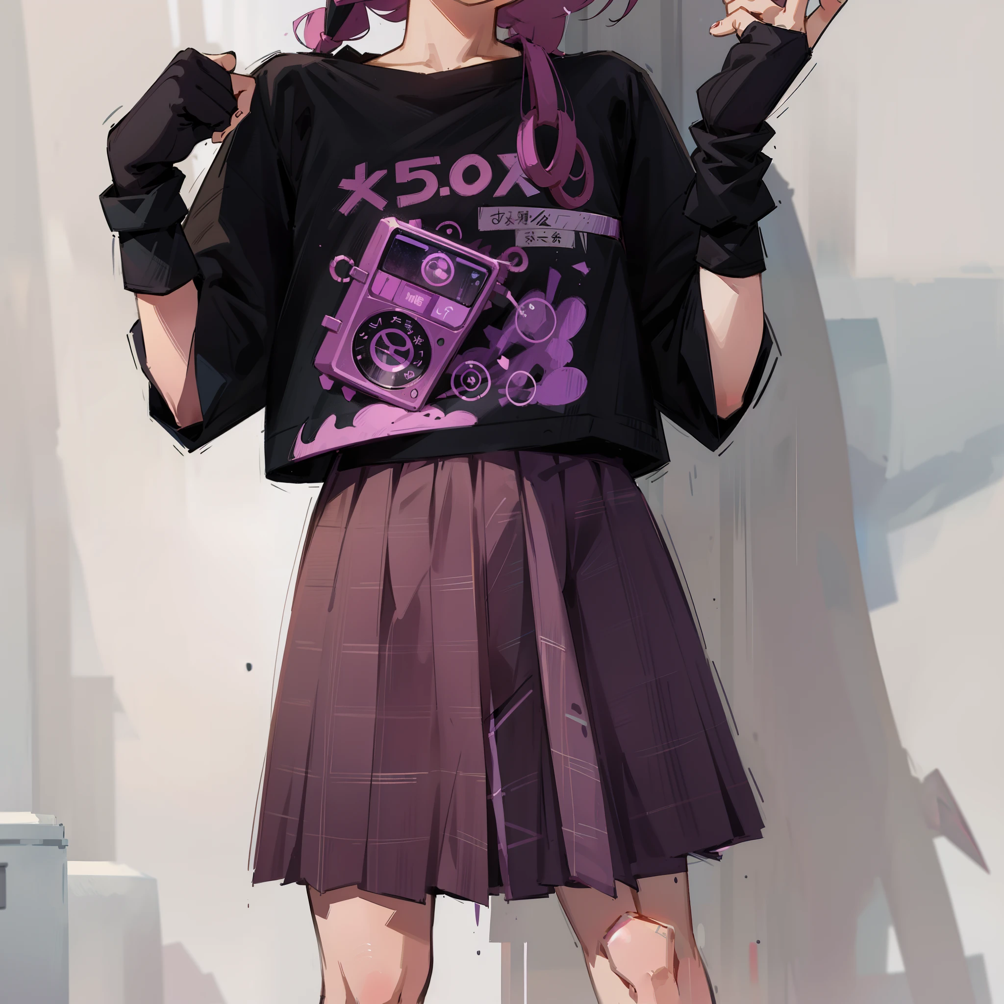 8k, masterpiece, best quality, highly detailed, 1 girl, tiefling, warlock, multicolored hair, very short straight hair green highlight hair on white hair, strippled hair, wearing glasses, round glasses, earrings, navel piercing, miniskirt, red eyeshadow, long eyelashes, blushed cheek, red lips, necklace, rings, collarbone, mole, glamorous, teal clothing, purple clothes, smirk, fullbody view, rings, looking at viewer, demon horns, solo, nightmarish landscape, blue pale moon, standing, cosmic horror, decaying, holding books