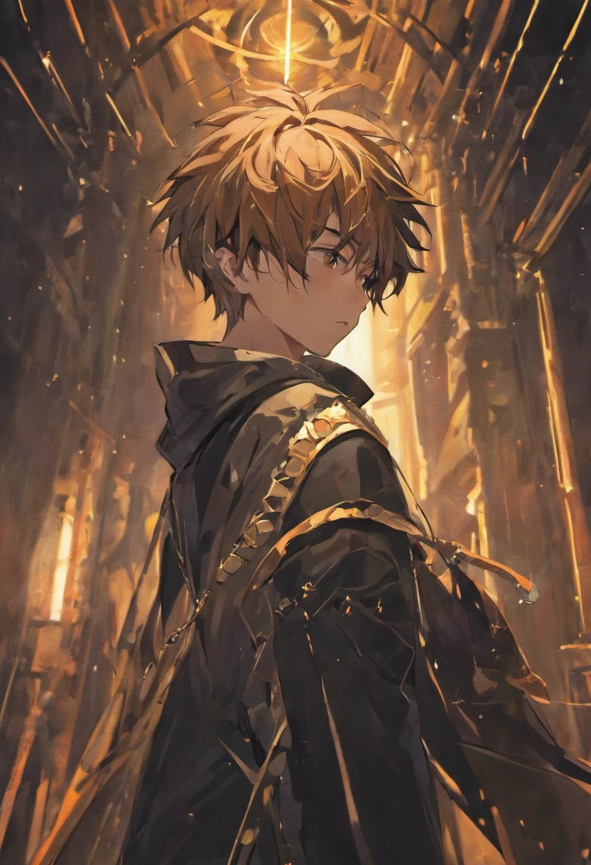 Anime male protagonist. Mysterious and enigmatic, . Unique and original, . Unconventional and non-conformist, . Ambitious and visionary, . Sophisticated and refined;, . Impressive and imposing, . Calm and composed, . Serious and reserved, . Silent and reserved) hyper detail, high resolution, super detail, best quality, amazing, top quality, extremely detailed CG Unity 8k wallpaper, cinematic lighting, cyberpunk, dark boy,