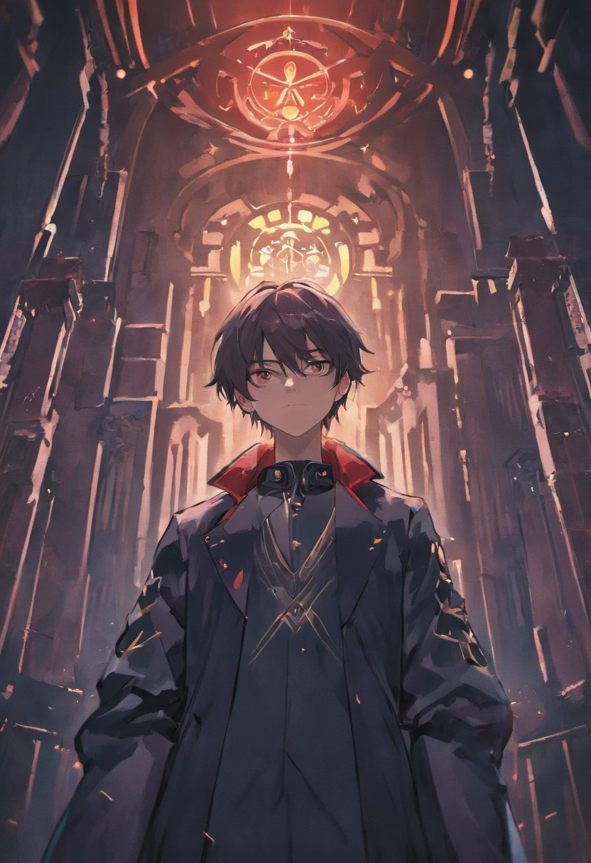 Anime male protagonist. Mysterious and enigmatic, . Unique and original, . Unconventional and non-conformist, . Ambitious and visionary, . Sophisticated and refined;, . Impressive and imposing, . Calm and composed, . Serious and reserved, . Silent and reserved) hyper detail, high resolution, super detail, best quality, amazing, top quality, extremely detailed CG Unity 8k wallpaper, cinematic lighting, cyberpunk, dark boy,