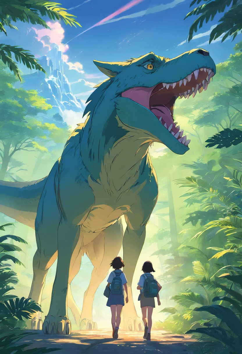 Dinosaurs carry wolves