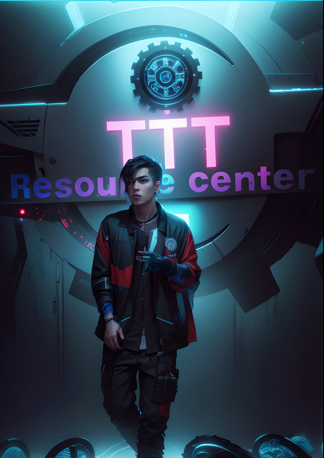 Change cyberpunk handsome boy, realistic face, 8k, ultra realistic