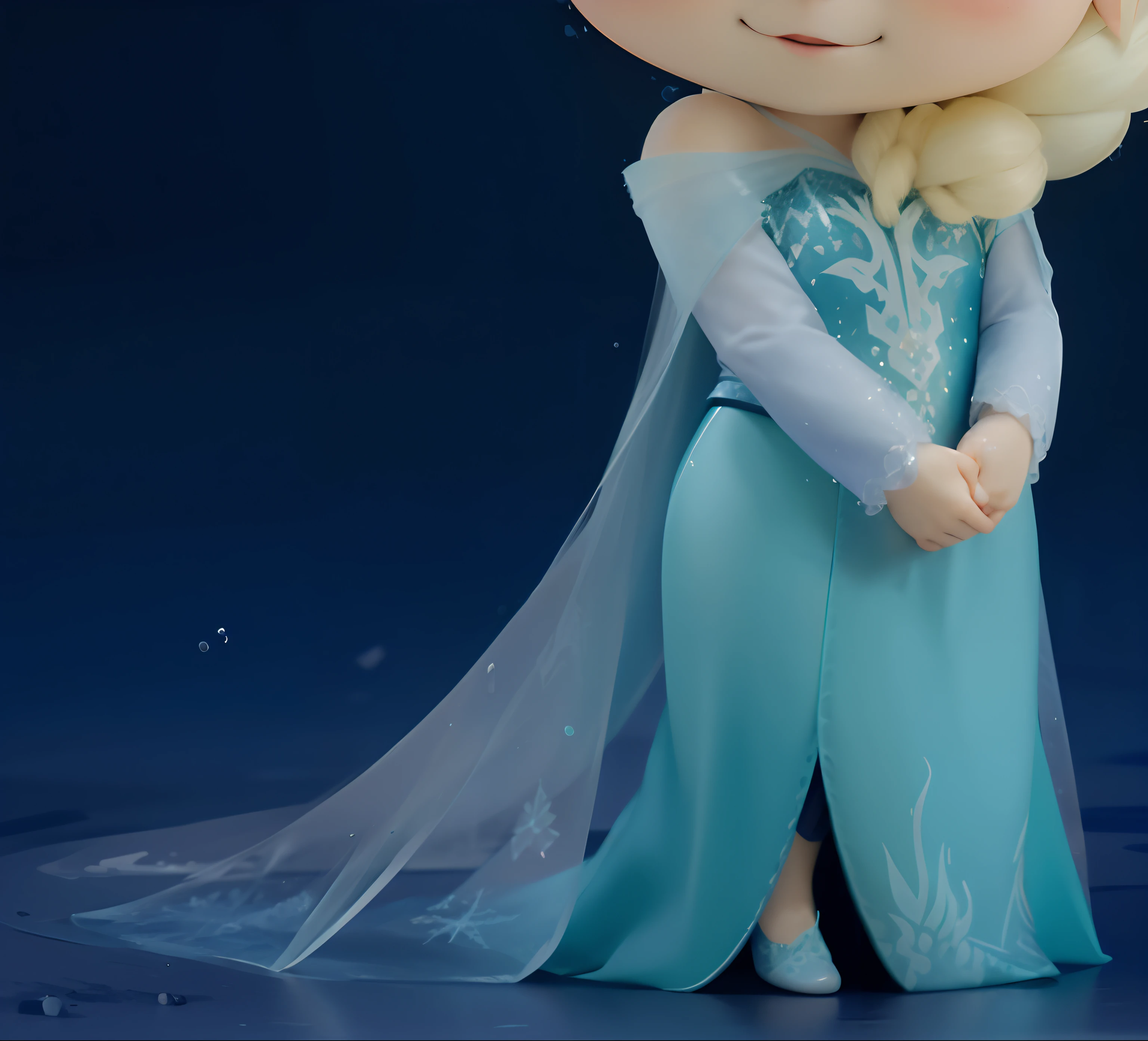 Elza from Disney's Frozen movie Chibi version