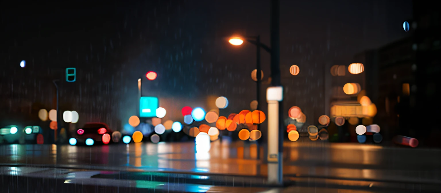 Blurry image of a city street at night with traffic lights, Bokeh nublado, Bokeh nublado - C 8, Bokeh nublado - C 5, Bokeh de luces de la ciudad, Bokeh pesado y desenfoque, Bokeh profundo, Bokeh oscuro en el fondo, Efecto Bokeh, anamorphic bokeh, Calle de la ciudad de la noche lluviosa, Bokeh pesado, Luces de la ciudad en el fondo