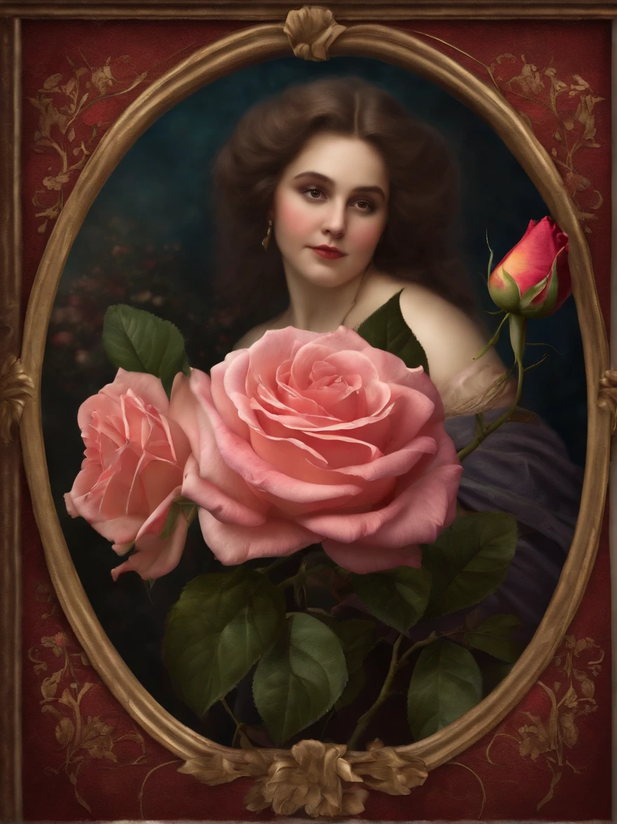 OLD, FAT, HOLDING A ROSE FLOWER, WITH FELCA THEMED BACKGROUND, 8K