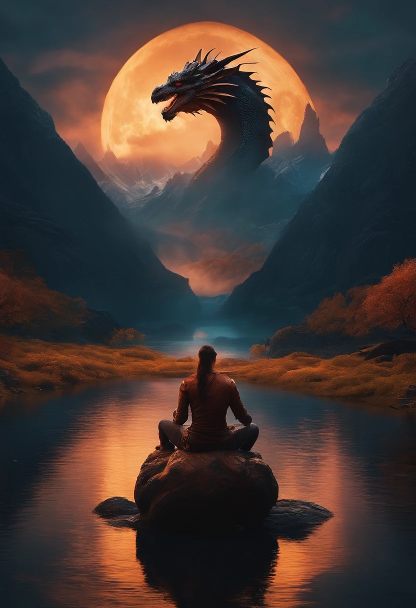 Imagine a world where dragons reign supreme, reshaping the landscape, 8k ultra
