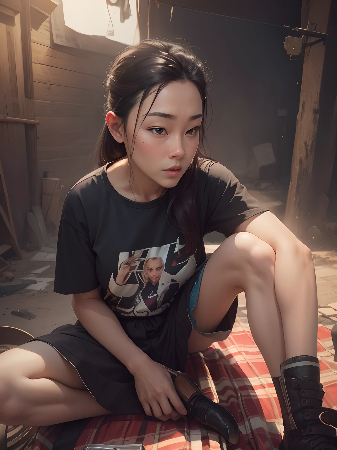 change the background realistic face