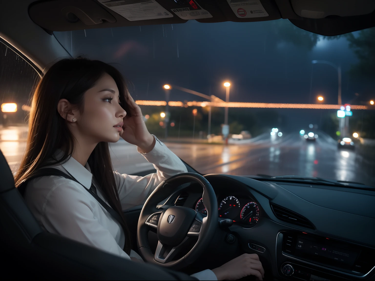 Rain in the driver's seat
Wiper does not work Night hurricanes
inaudible "I love you"
Lips Close your ears
Their thoughts Drowning Rain Highway