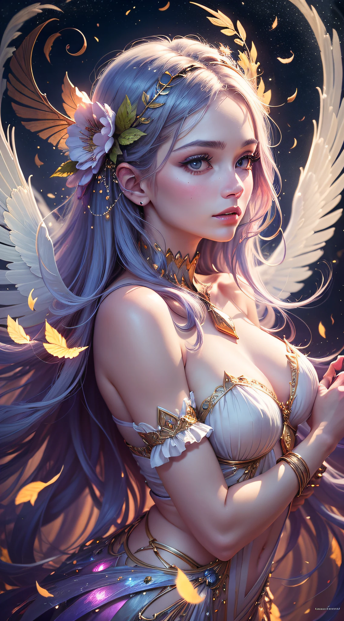 (best quality,4k,8k,highres,masterpiece:1.2),ultra-detailed,(realistic,photorealistic,photo-realistic:1.37),fantasy,surreal,beautiful detailed wings,enchanted atmosphere,glowing,magical night,flying,ethereal beauty,glittering stars,dreamlike,serene,[nature],[astronomy],[fantasy creatures],[mysterious],[night sky],[moonlight],[soft glow],[luminous],mystical,peaceful,otherworldly,graceful motion,[moon],[milky way],[twinkling lights],[fairies],whimsical,celestial beings,enchanted forest,harmonious,pastel colors,luminosity,dancing in the sky,glittering dust,celestial,celestial bodies,lush foliage,majestic,celestial bodies,enchanted world,lunar magic,hazy atmosphere,illuminated,gossamer wings,illumination,shimmering,multicolored wings,dynamic composition