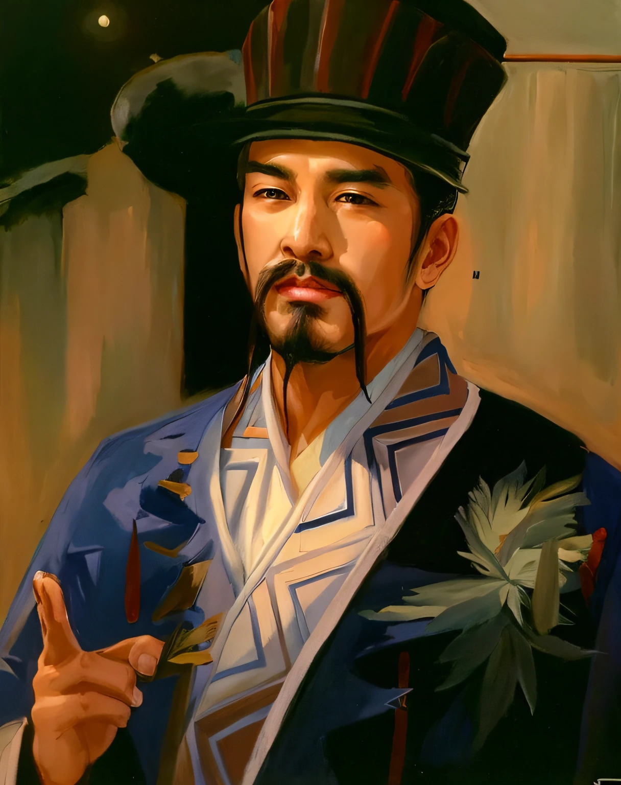 Man in Hat and Robe