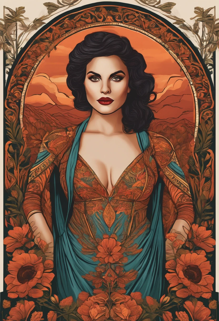 logo baseada no contorno de uma mulher de frente