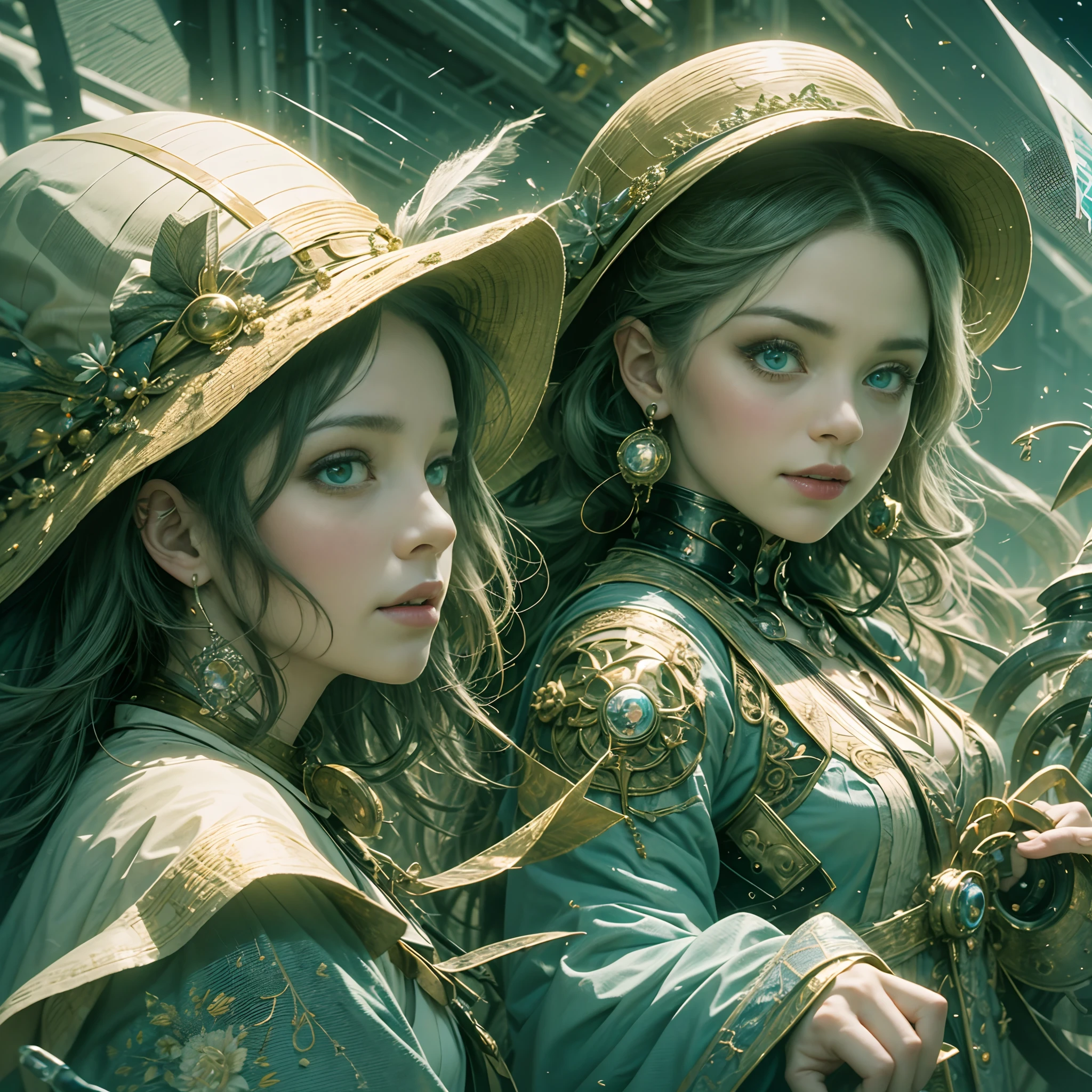 Dorothy from the Land of OZ and Alice from the Land of Wonders, high facial details, 8k --auto --s2
