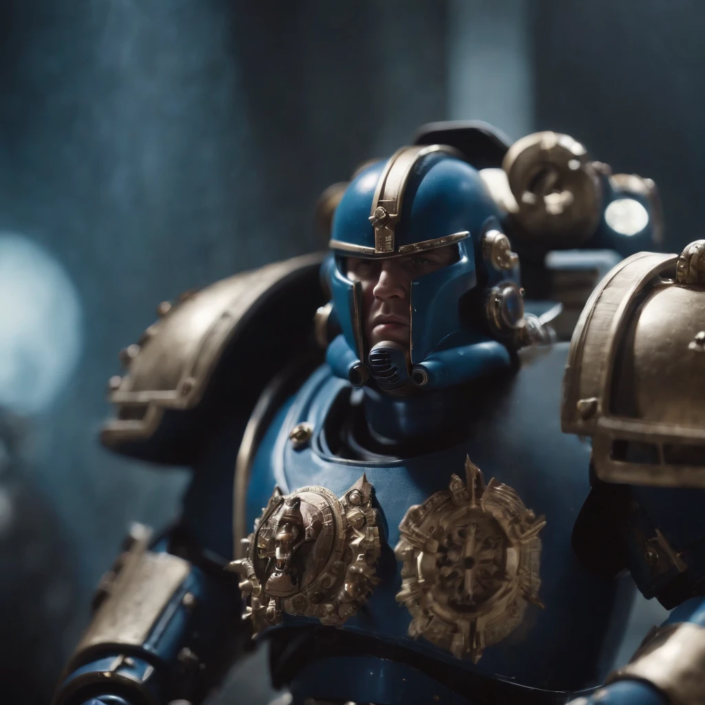 Space marine undergoing gene therapy