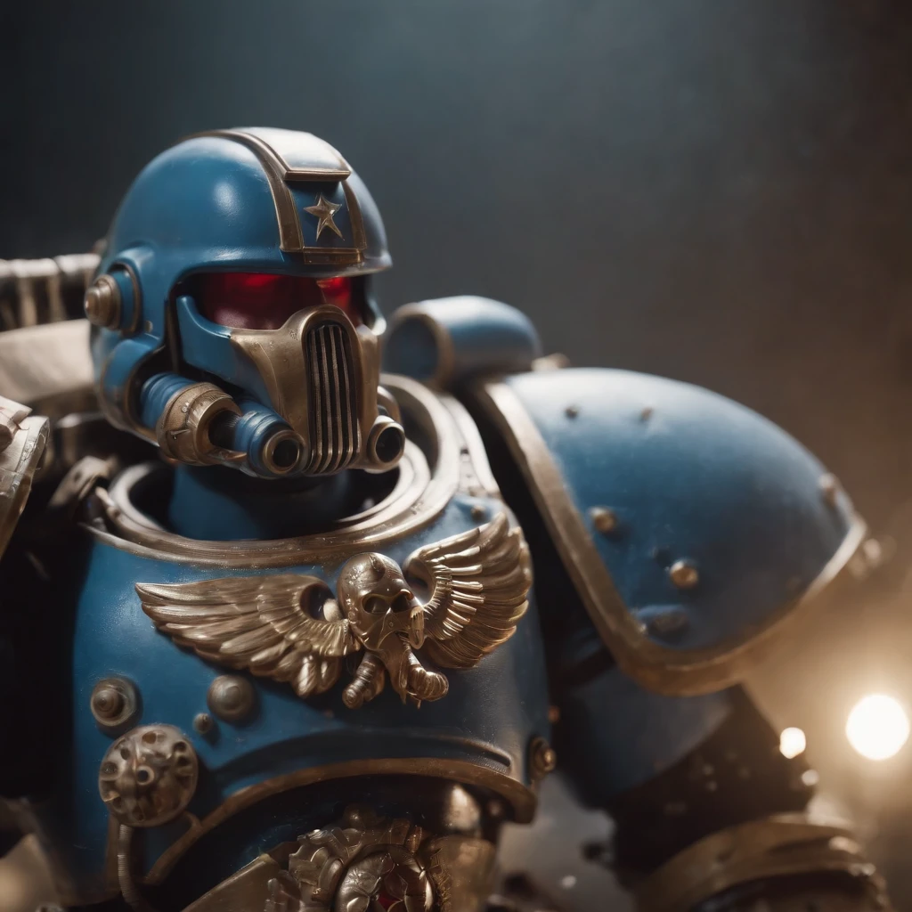Space marine undergoing gene therapy