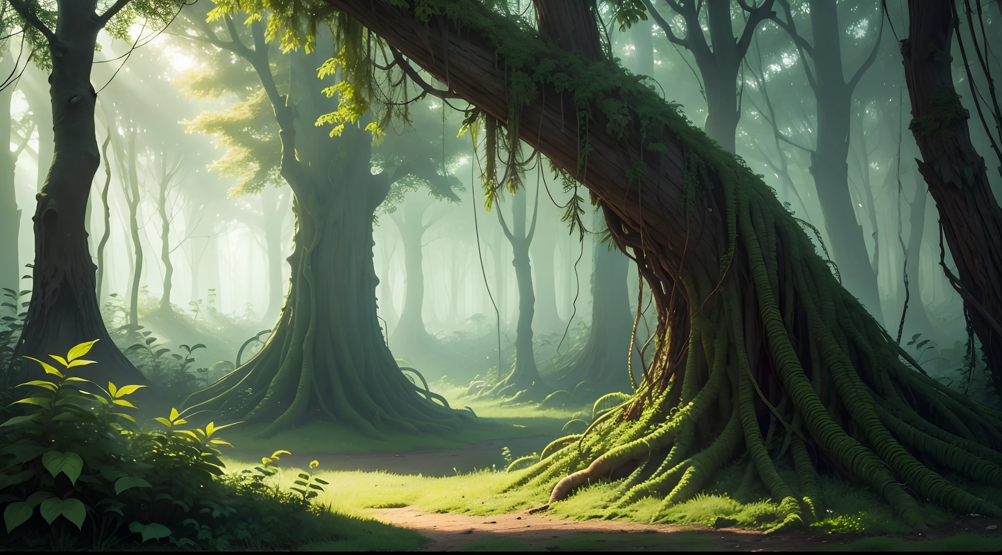 in the enchanted forest wrapped in the spines of a plant that can't get out