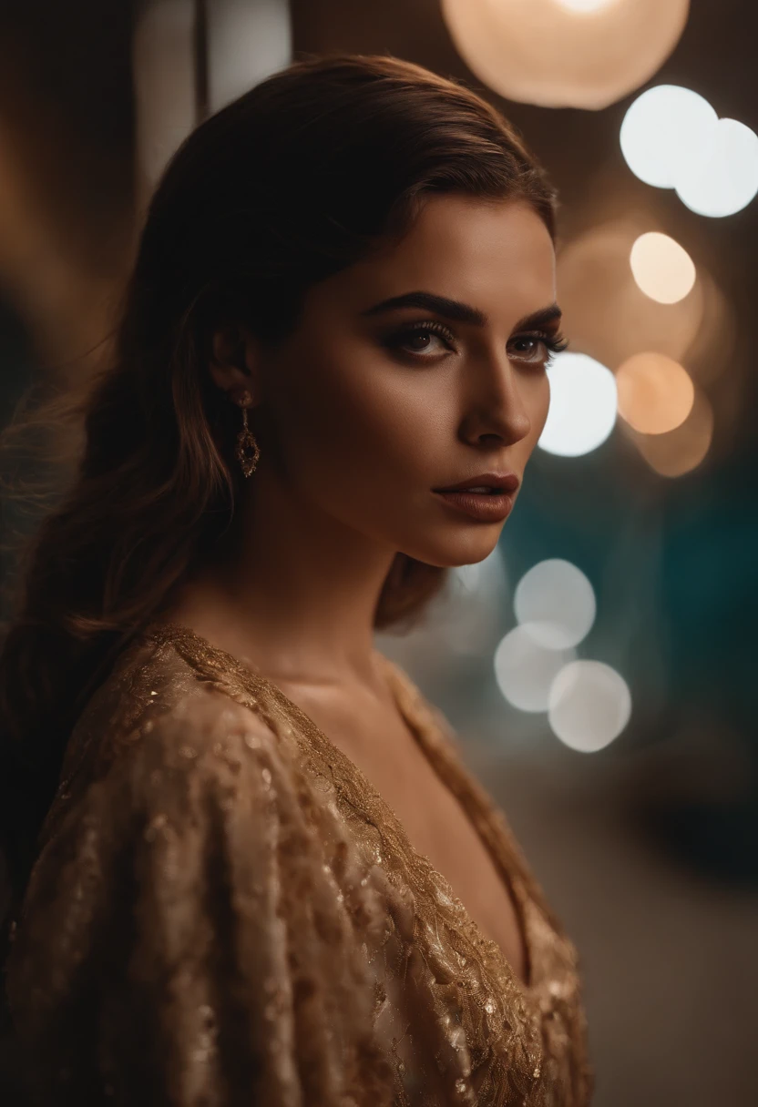 4k, Genera una escena aterradora en la que un hombre de aspecto similar a Chuty, The Spanish rapper, realiza un truco de magia en medio de una oscuridad intensa. The only source of light is a faint glow that illuminates your face., revealing details of her brown hair and mysterious expression. The atmosphere must be charged with tension as the rapper executes a shocking magic trick, con detalles asombrosos y un ambiente que evoca horror.