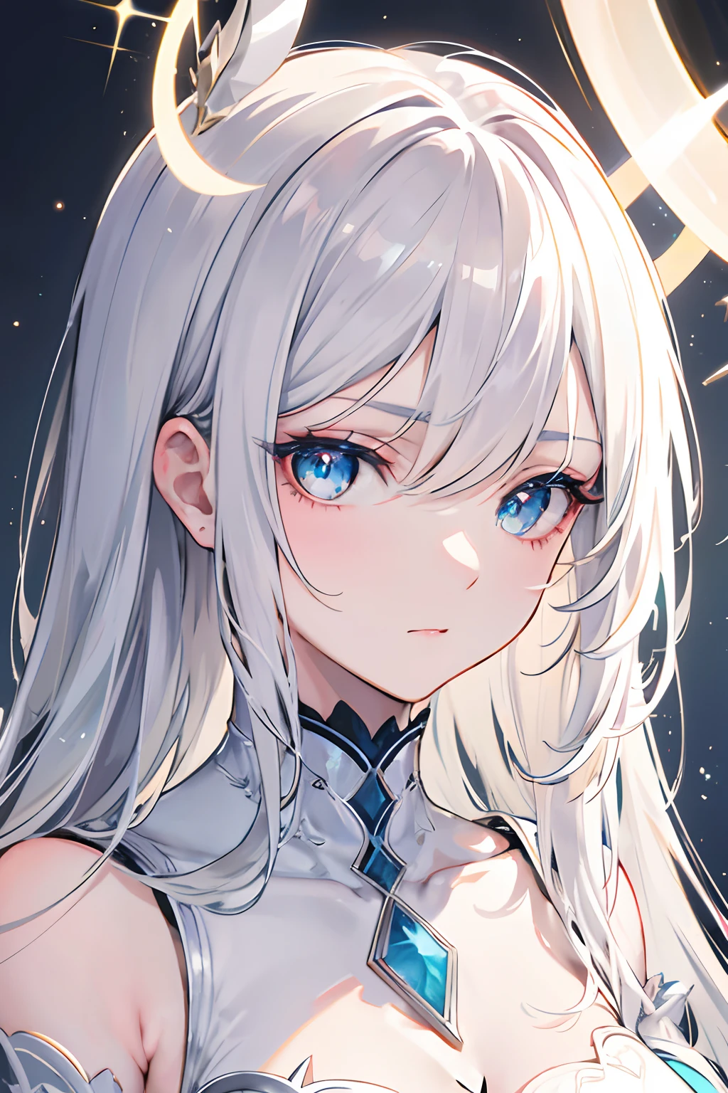 (main subject), detailed and vivid eyes, (best quality, realistic) rendering, (ultra-detailed, professional) half body portrait, (sharp focus, vivid colors), warm lighting, (fine color gradation or soft pastel tones) , (subtle bokeh or light sparkle), attention to eye shape and texture, depth and emotional expression, elegant eye make-up, natural and shiny eyelashes, curved and defined eyebrows, light reflected in the eyes, fascinating look. Note: Please adjust the prompt appropriately according to the given theme.