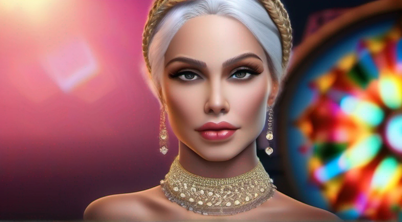 Deusa Hera, cabelo branco, idade 65 anos, sardas no rosto, sardas nos seios, braided hair, detalhado, roupa branca, roupa chiton, vestes longas, coroa de ouro, detalhes em dourado, flores branca, Poses gloriosas, noite, lua, estrelas, fundo olimpo, liminosidade, brilhante, ultra-realista, ray tracing