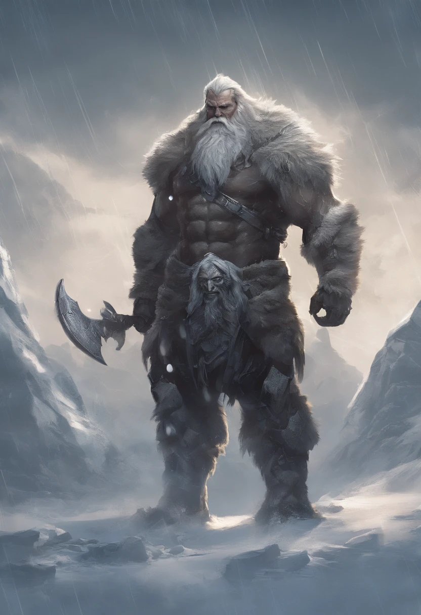 Estilo nordico,norse mythology,Ymir, Cuerpo gigante,musculoso, Vestimenta nordica, gigantesco,Fondo congelado, gigante de hielo, cuerpo completo, Tipo de disparo: Plano amplio
Estilo: hyper-realistic, Foto realism, cinematography
--ar 9:16