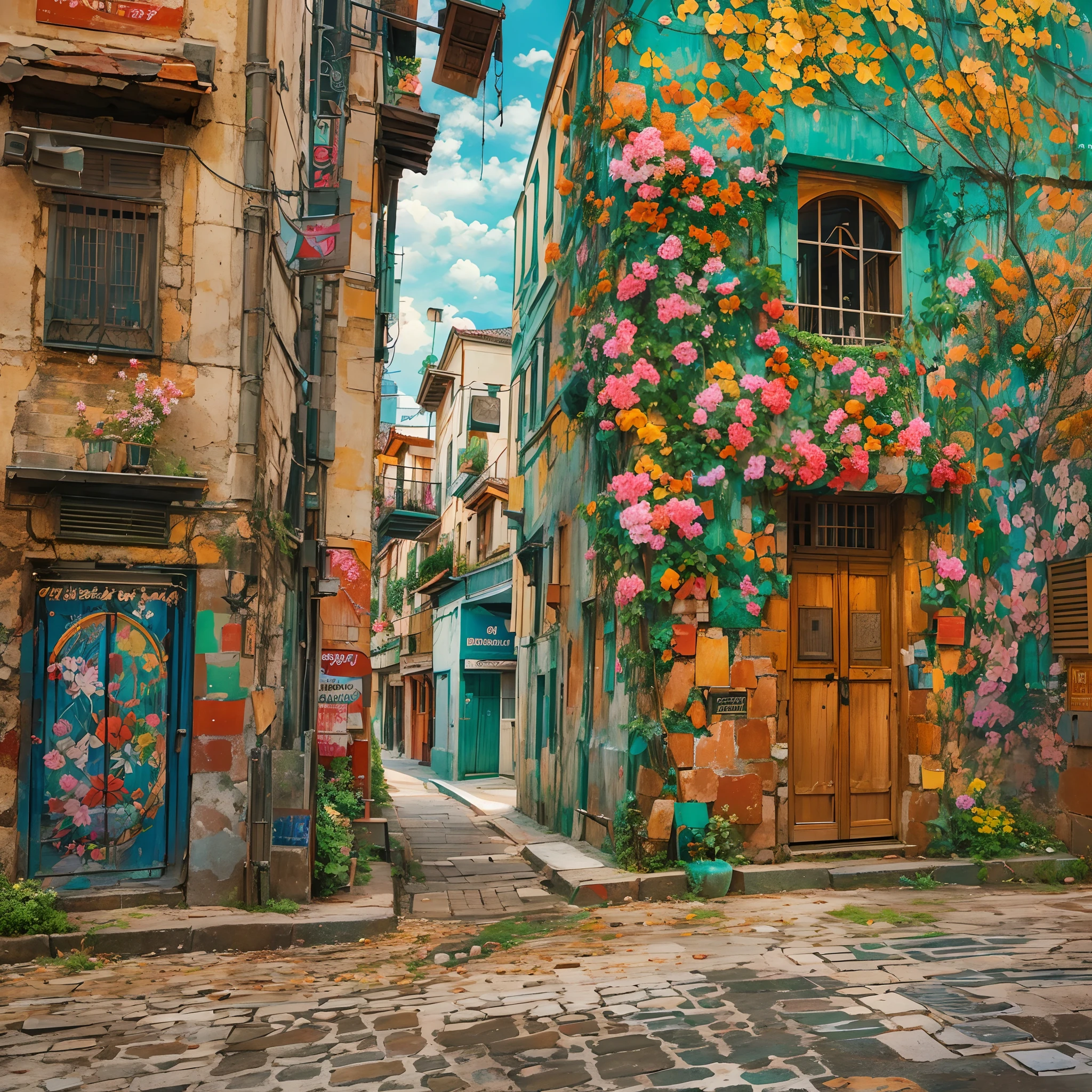 La mejor calidad,Altas Resoluciones,ultra detallado,realista:1.37, De color, colores vibrantes, Carefully selected lighting, retratos, libertad, People who live their lives to the fullest, Individuos diversos, expresiones alegres, bulliciosas calles de la ciudad, Vivid street art, Arquitectura impresionante, Nature in full bloom, Paisajes impresionantes