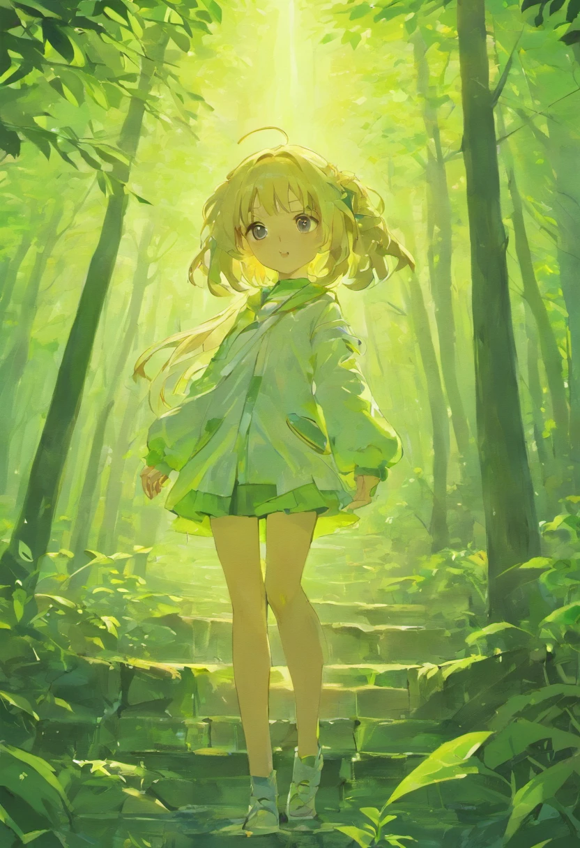 menina de 5 anos, cabelo longo, liso e preto, olhos brilhantes, utilizandoroupas camponesa, encontra elefante na floresta, poses and facil axpressions, Squeeze of surprise, Pintura SNES encontra um coelho