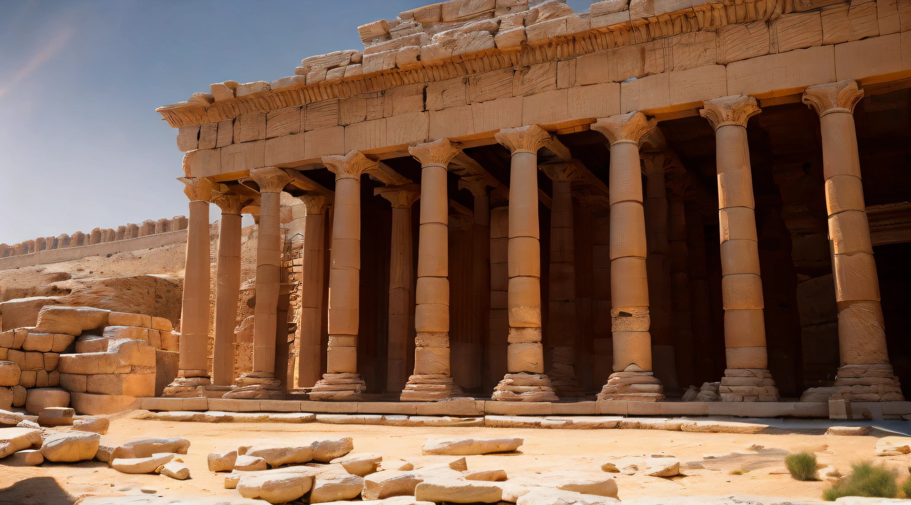 Ancient Israel、1st century、Destroyed Temples、in 8K、Raw photography、top-quality、​masterpiece:1.5、ultra-lightweighthigh-resolution、Photorealsitic:1.5、ciinematic light、soft volumetric lighting:1.5、realisitic、Photorealsitic:1、Detailed skin、profetional lighting、a picture、foco nítido、detaileds、profetional lighting、photon maping、detailed and intricate environment、ighly detailed、top-quality、Artistic photography、photorrealistic concept art、soft natural volumetric cinematic perfect light、Midjourney、Detailed hand、