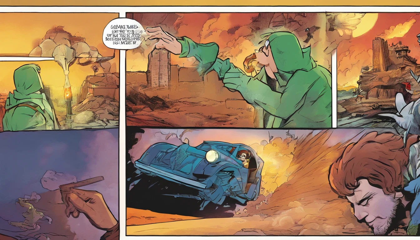 Max's hand reaching out to pick up the mysterious glowing device, highlighting the moment of discovery