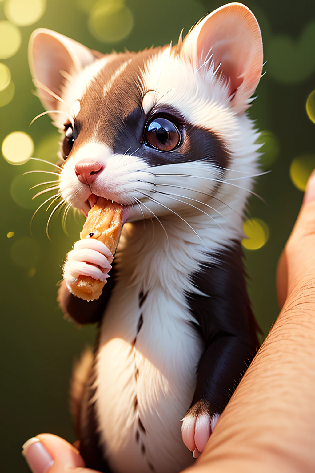 ferret comendo