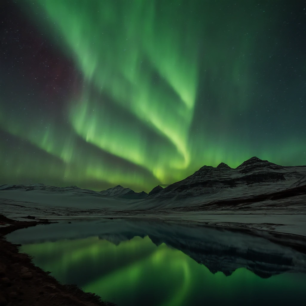 Master Parts、Superior Quality、superior image quality、The 8k quality、Beautiful pictures of the starry sky、magnifica、Arched Milky Way:1.25、Blue glacier、(Aurora:1.9)