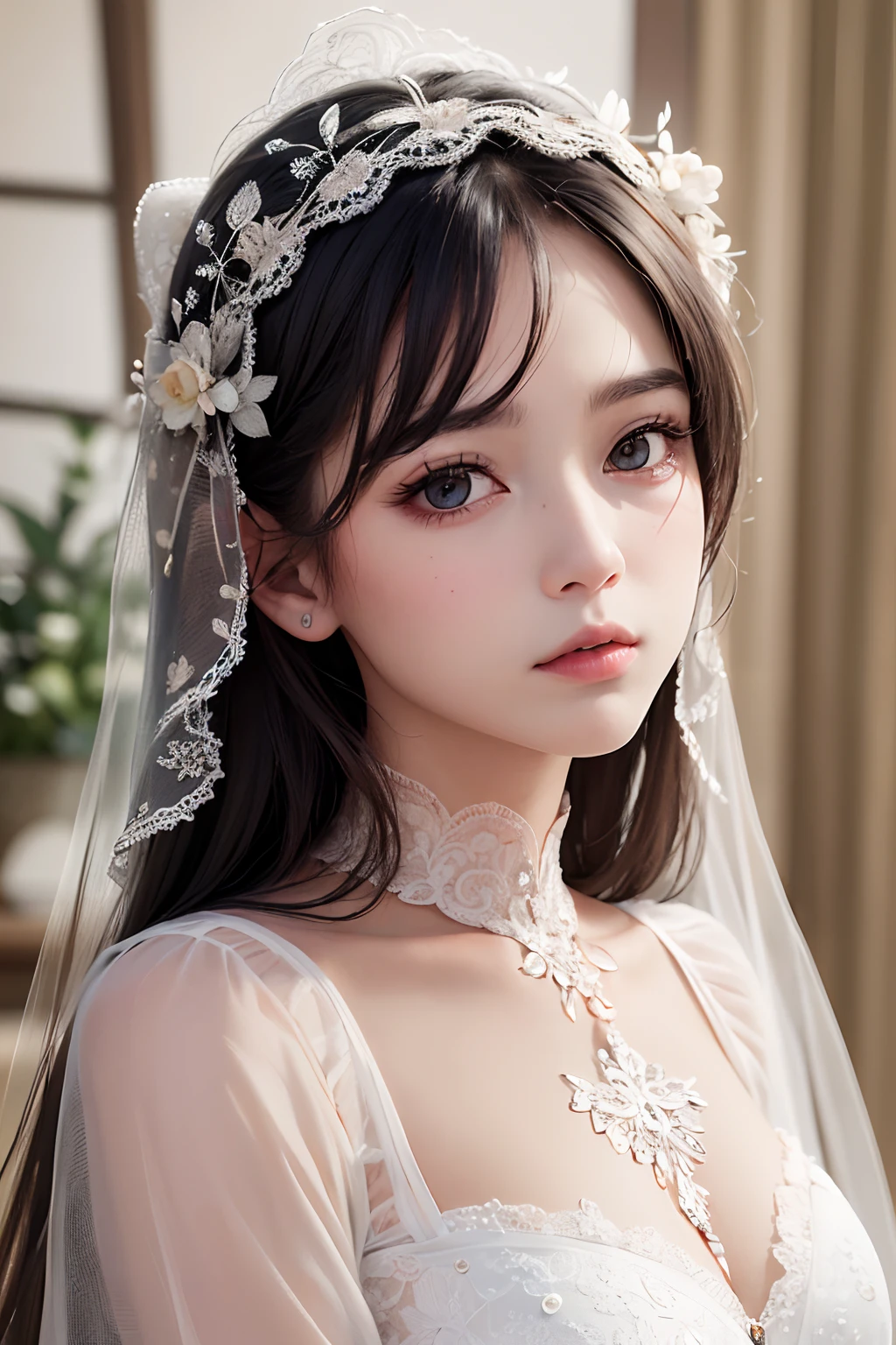 highest quality,Photo quality,Ultra-high resolution,Professional Lighting,,Beautiful face like an actress,(Magical girl:1.2）,Lace clothes