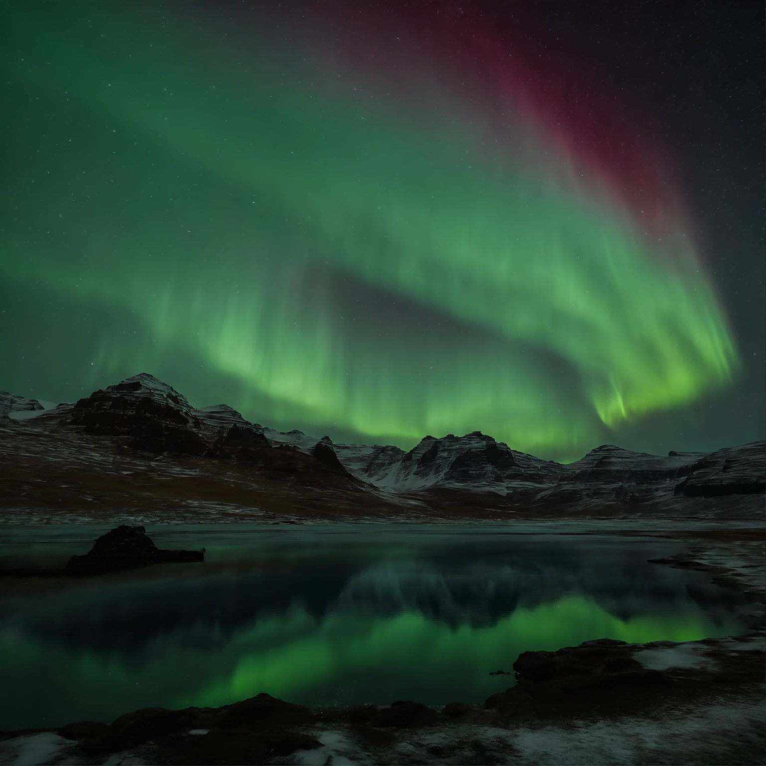 Master Parts、Superior Quality、superior image quality、The 8k quality、Beautiful pictures of the starry sky、magnifica、Arched Milky Way:1.25、Blue glacier、(Aurora:1.9)