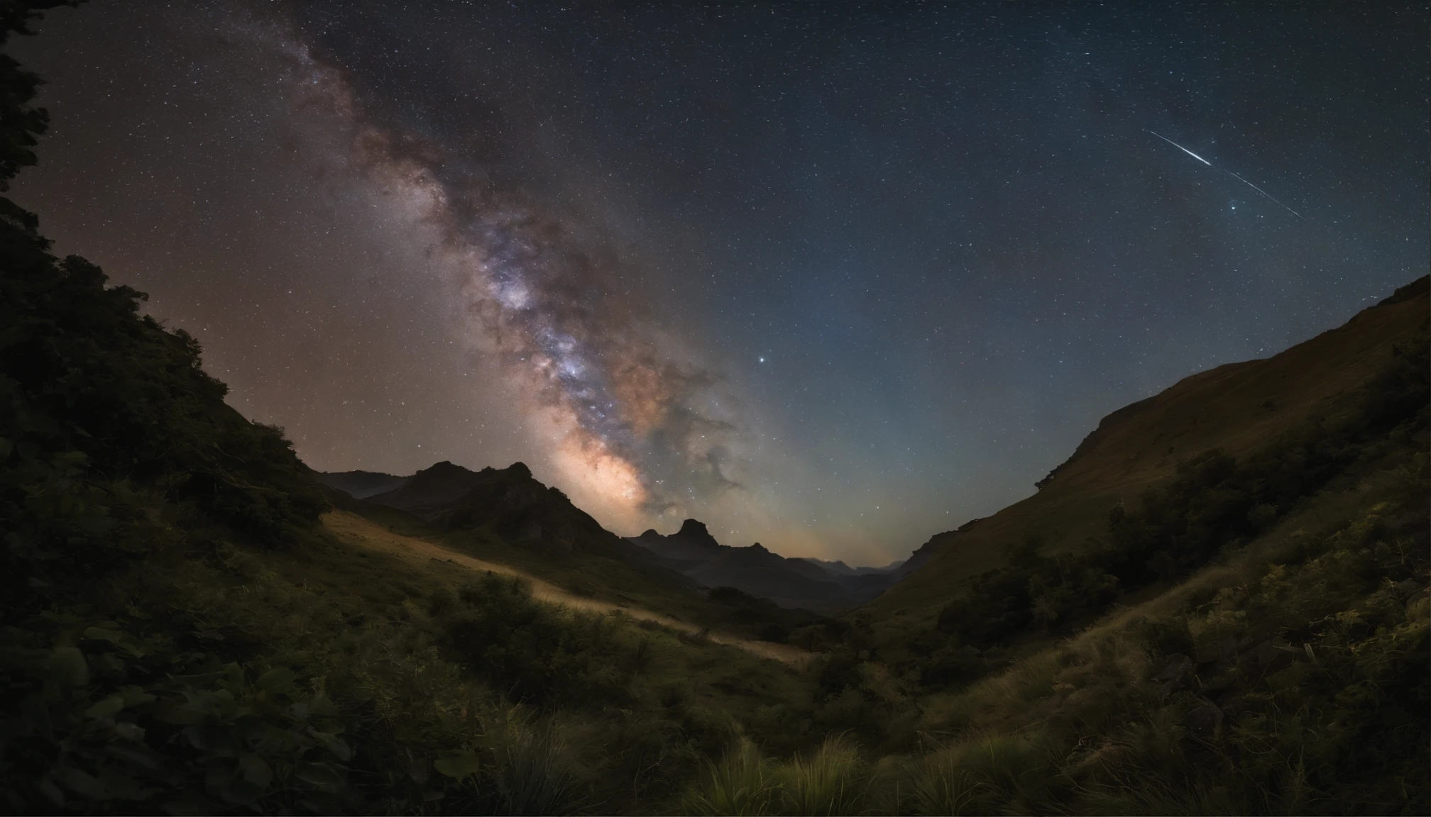 Master Parts、qualidade superior、Qualidade de imagem superior、A qualidade 8k、Beautiful photos of the starry sky、magnifica、Arched Milky Way:1.9、Geleira Azul、aurora:1.9