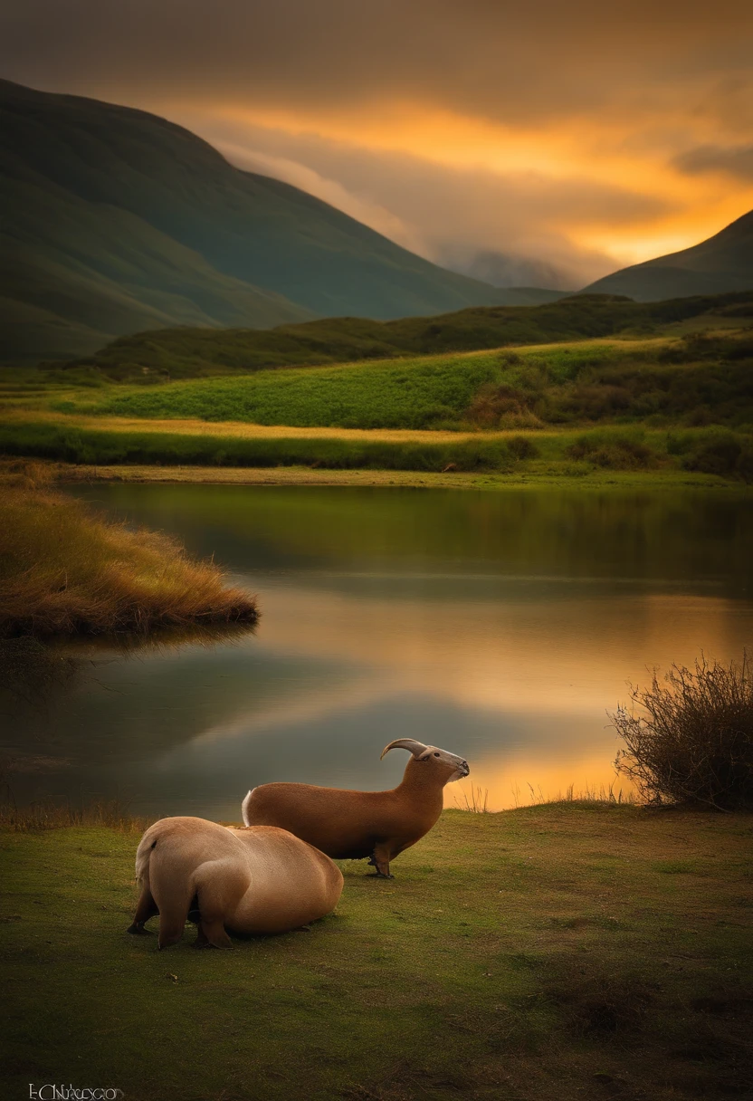 foca en el campo