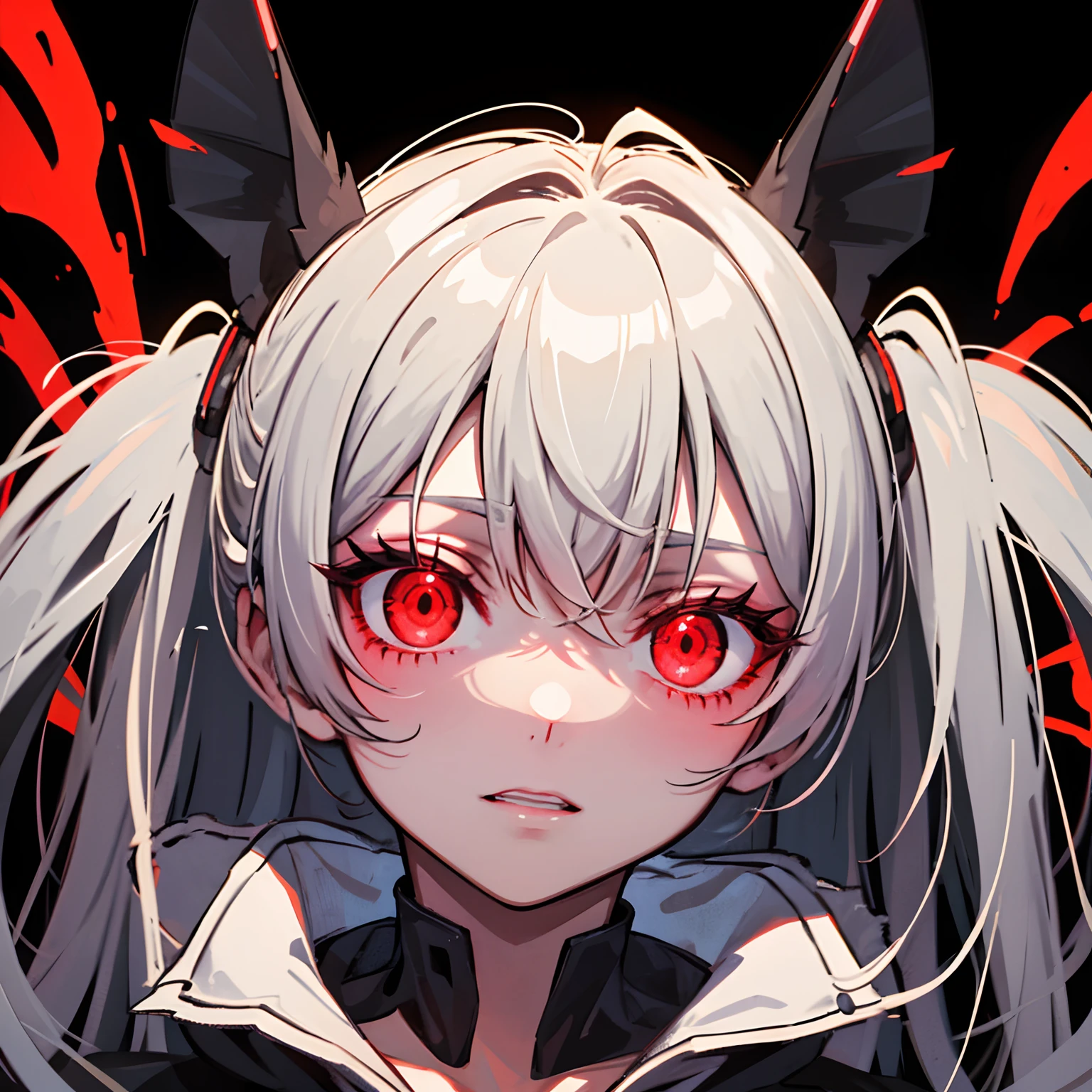 red glowing eyes in the dark