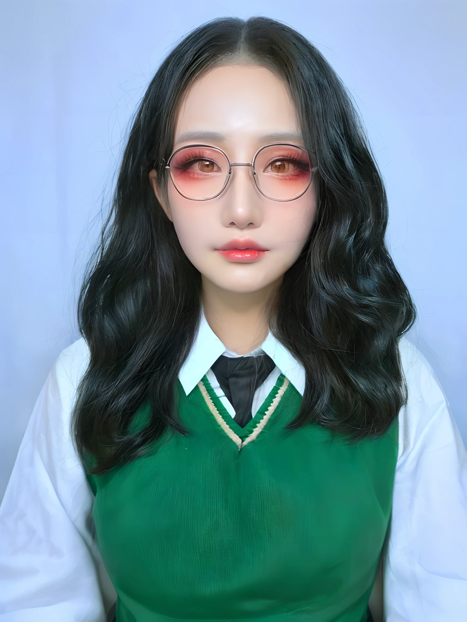Make it to beautiful korean girl looks with natural makeups and looking to viewer